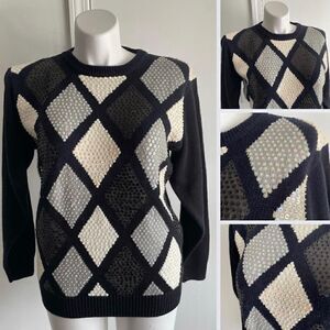 Vintage Alfred Dunner Sequin Sweater, Size Medium